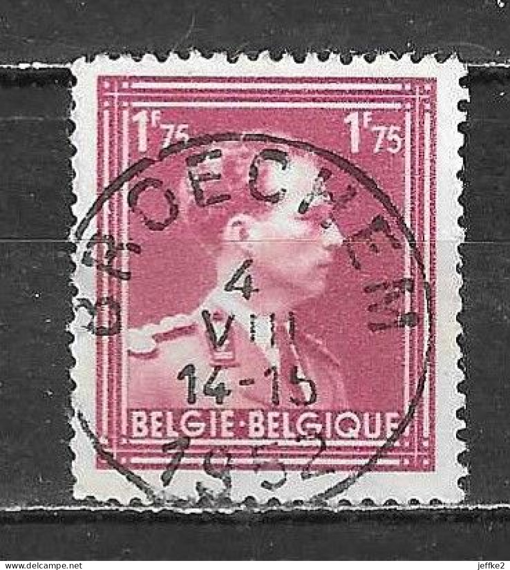 832  Leopold III Col Ouvert - Bonne Valeur - Oblit. Centrale BROECHEM - LOOK!!!! - 1936-1957 Collo Aperto