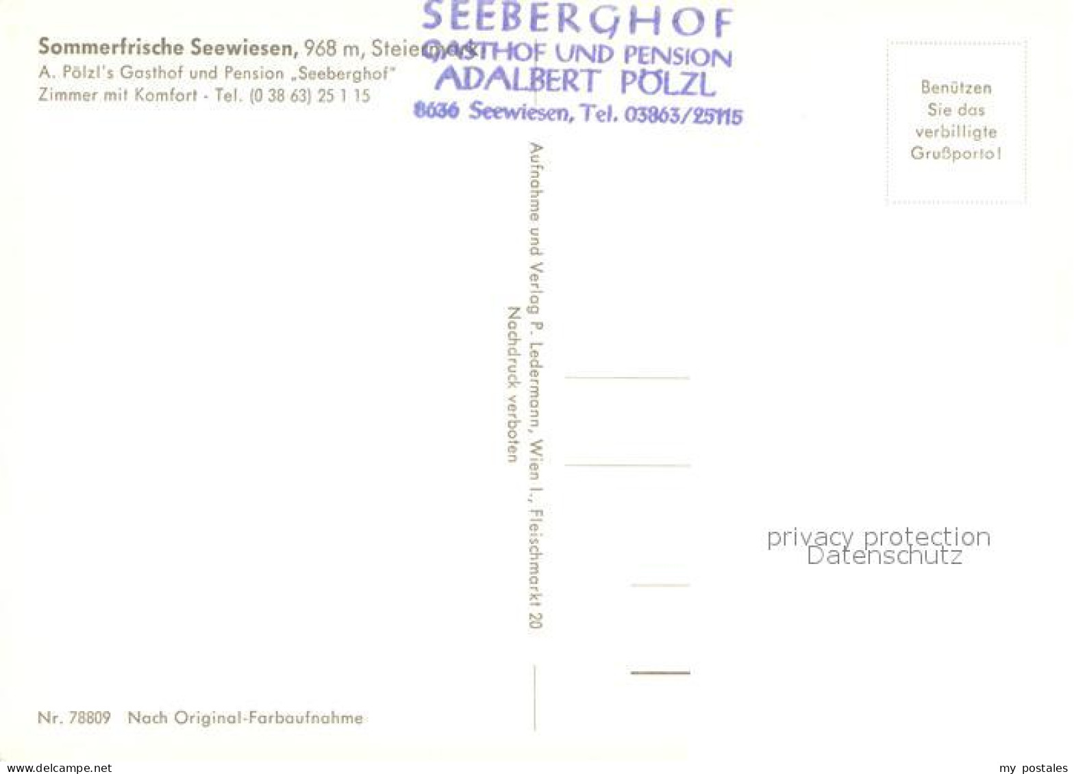 73617769 Seewiesen Seeberghof Gasthof Und Pension Seewiesen - Other & Unclassified