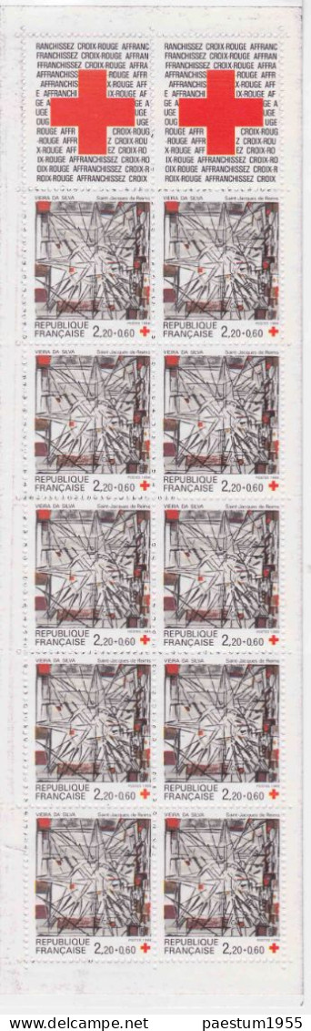 Carnet France Neuf** MNH 1986 Croix-Rouge Française N° 2035 Vitrail De Vieira Da Silva - Croce Rossa