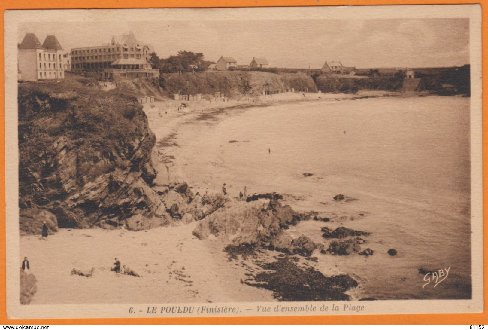 CPA  De LE POULDU   Vue D'ensemble De La Plage  Pour  PARIS 7 Avec Compo  PAIX 50c + MERCURE 15c La Paire - Le Pouldu