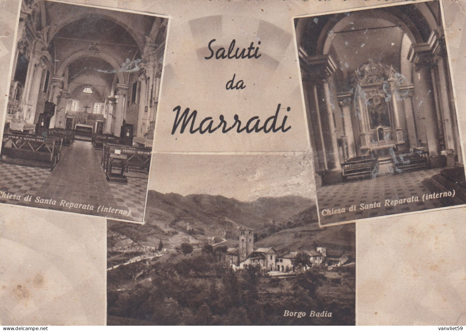MARRADI-FIRENZE-SALUTI DA.. MULTIVEDUTE- CARTOLINA  VIAGGIATA IL 19-3-1954 - Firenze (Florence)