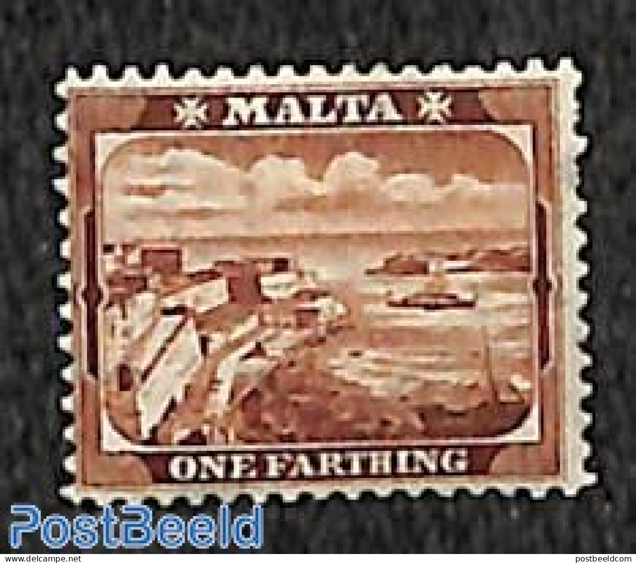 Malta 1904 1/4p Redbrown, Stamp Out Of Set, Unused (hinged), Transport - Ships And Boats - Boten