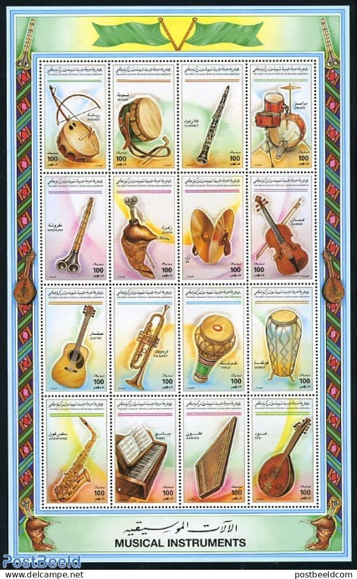 Libya Kingdom 1995 Music Instruments 16v, Mint NH, Performance Art - Music - Music