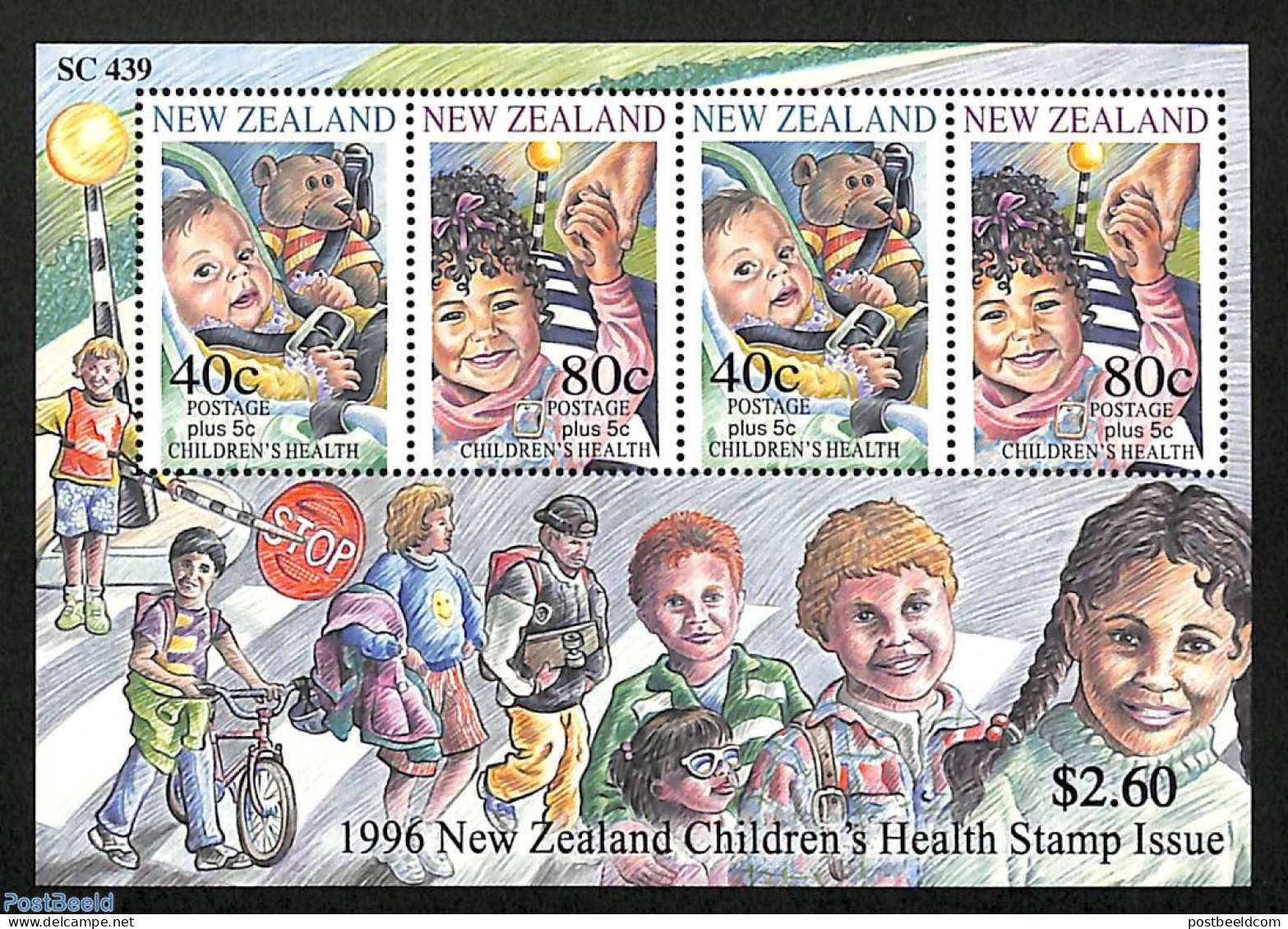 New Zealand 1996 Health S/s With Teddy Bears, Mint NH, Health - Nature - Transport - Various - Health - Bears - Traffi.. - Nuovi