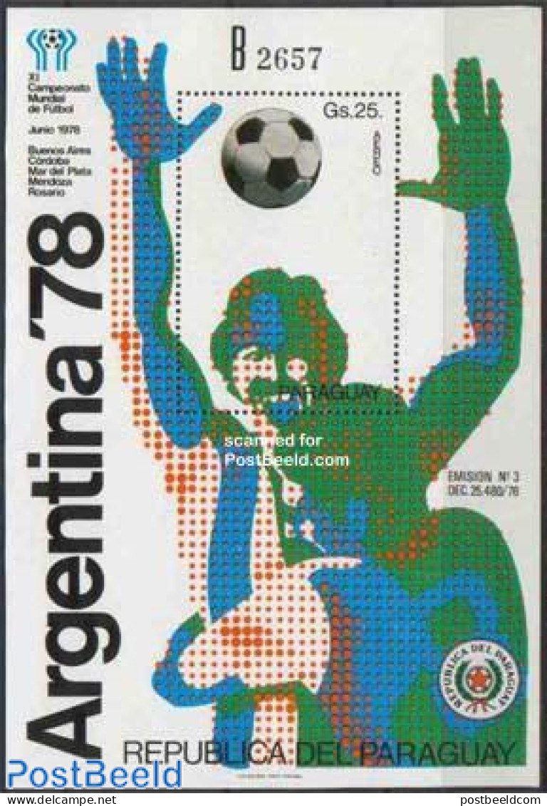 Paraguay 1978 World Cup Football S/s (with A Or B On Border), Mint NH, Sport - Football - Paraguay