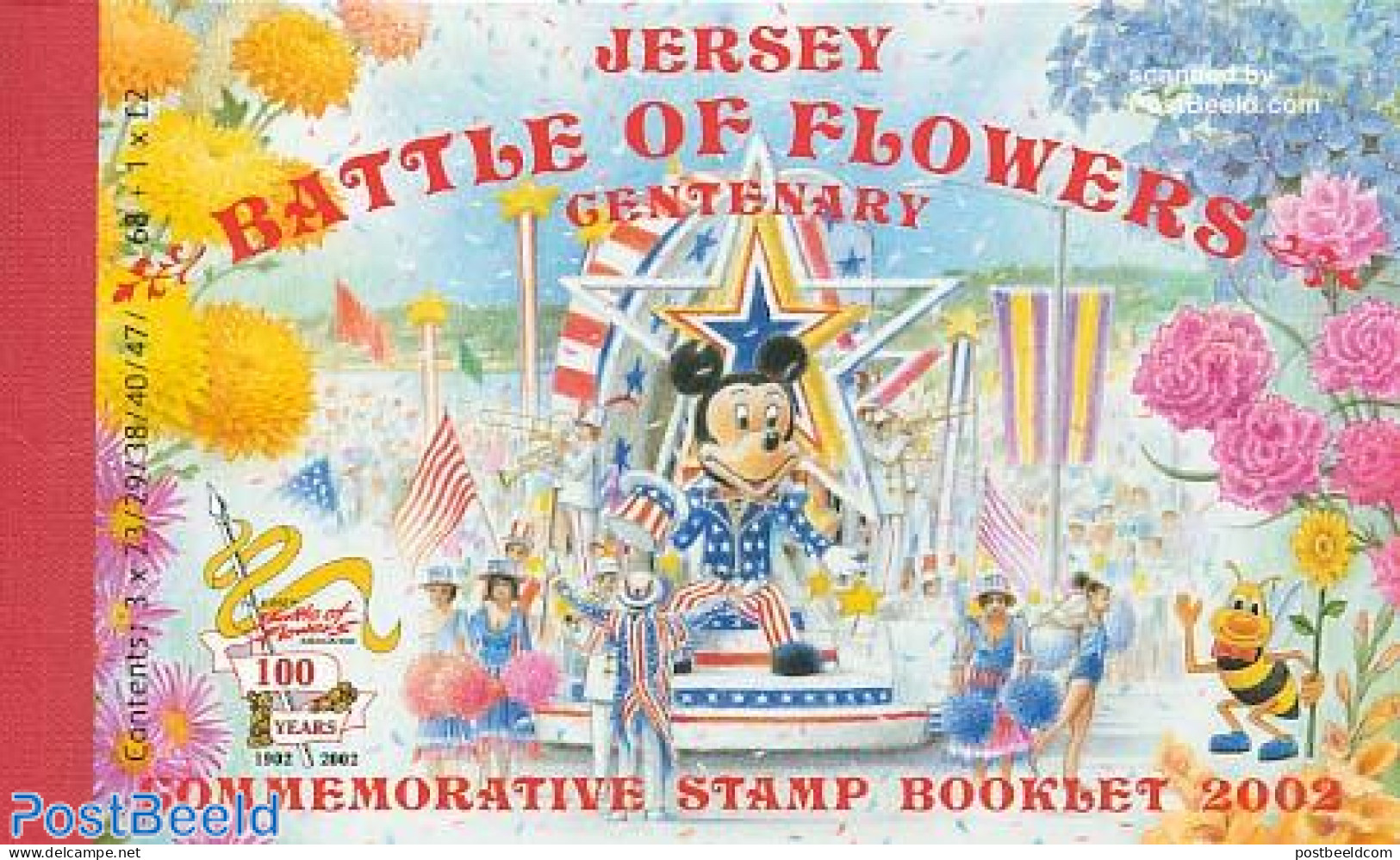 Jersey 2002 Flower Festival Booklet, Mint NH, Nature - Sport - Cats - Flowers & Plants - Playing Cards - Stamp Booklet.. - Unclassified