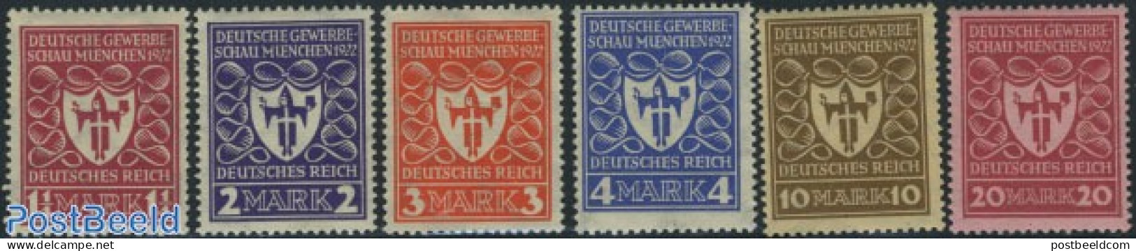 Germany, Empire 1922 Munich Industrial Exhibition 6v, Mint NH - Unused Stamps