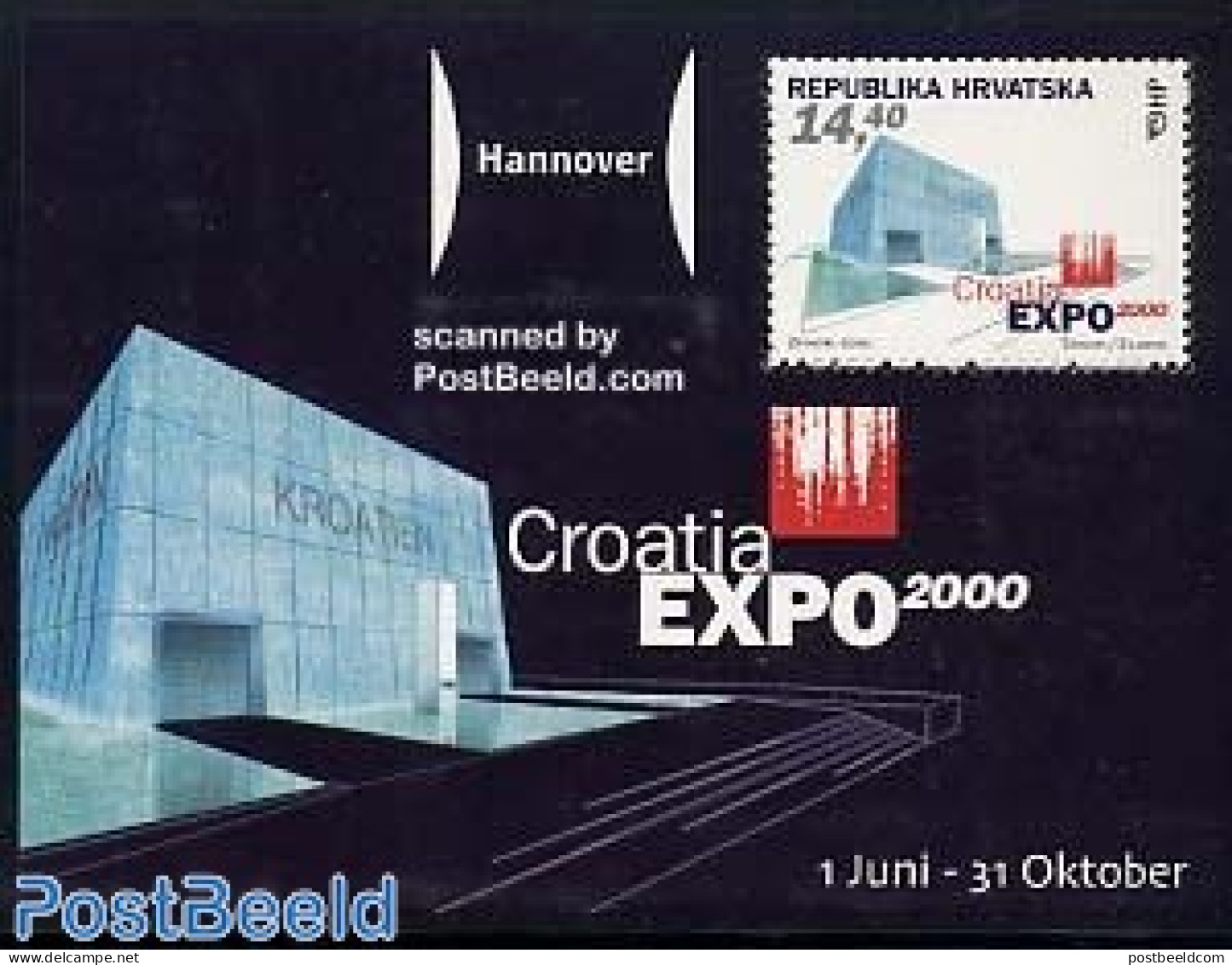 Croatia 2000 Expo 2000 S/s, Mint NH, Various - World Expositions - Croatia
