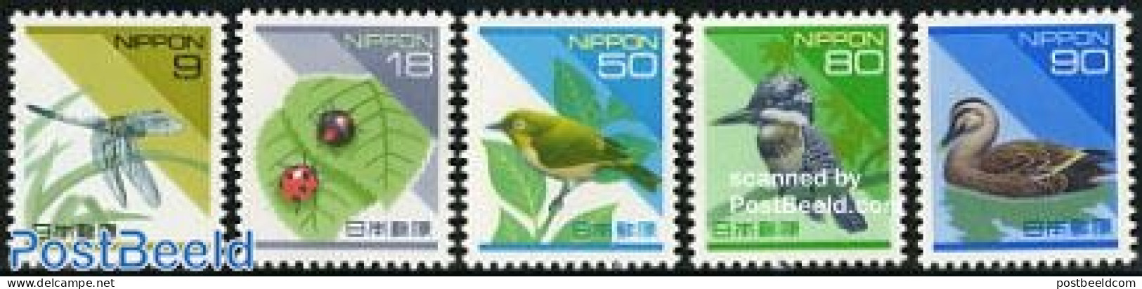 Japan 1994 Definitives, Nature 5v, Mint NH - Nuevos