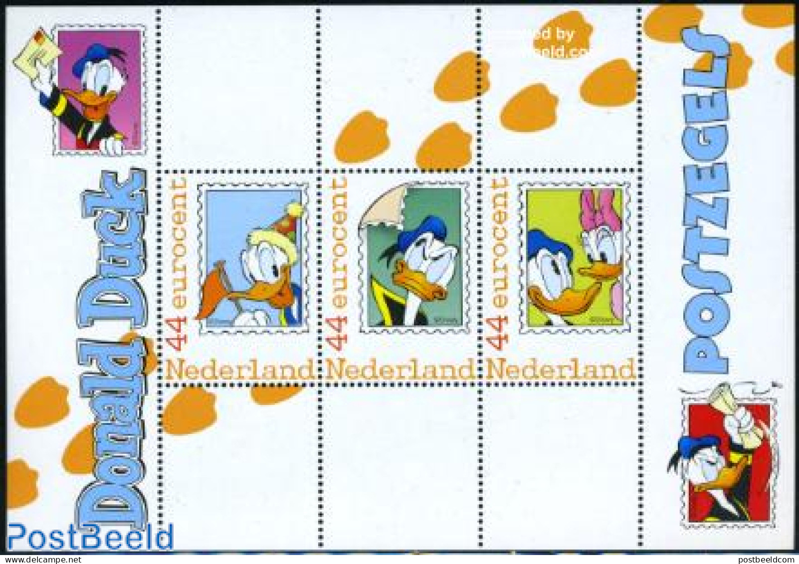Netherlands - Personal Stamps TNT/PNL 2009 Donald Duck 3v M/s, Mint NH, Art - Disney - Disney