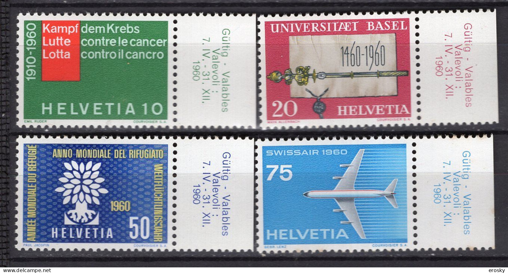 T3482 - SUISSE SWITZERLAND Yv N°639/42 ** - Unused Stamps
