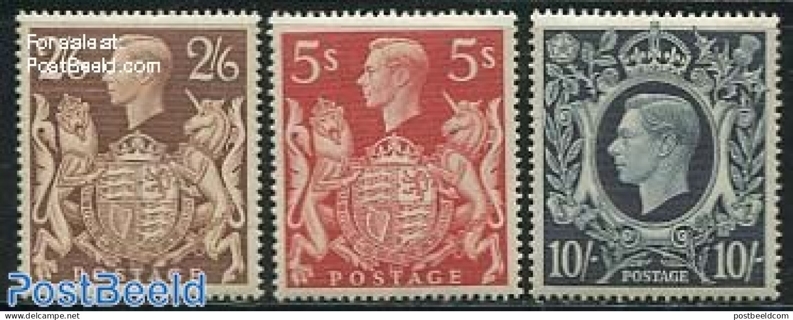 Great Britain 1939 Definitives 3v, Mint NH - Nuovi