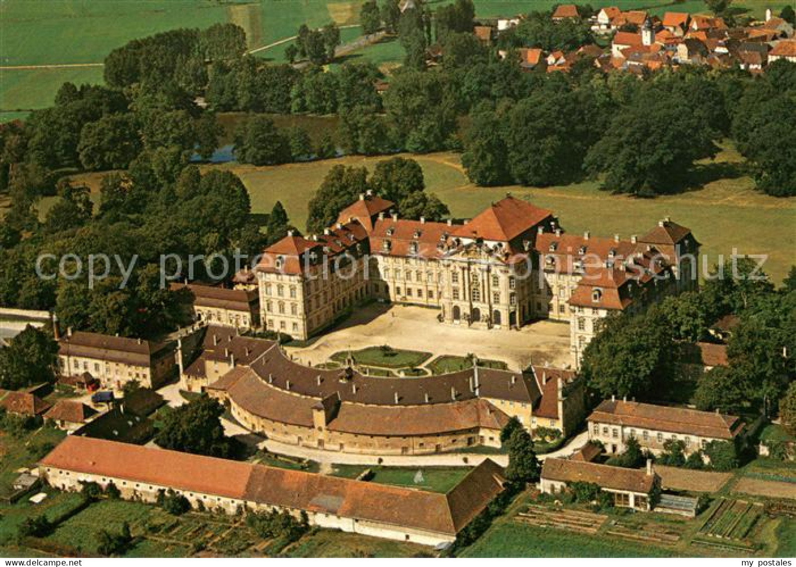 73617027 Pommersfelden Schloss Weissenstein Fliegeraufnahme Pommersfelden - Other & Unclassified