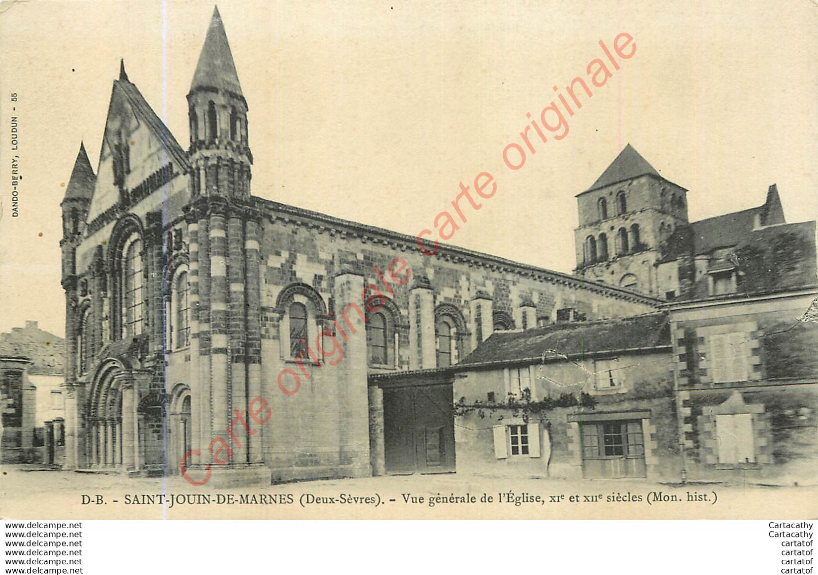 79.  SAINT JOUIN DE MARNES .  Vue Générale De L'Eglise . - Saint Jouin De Marnes
