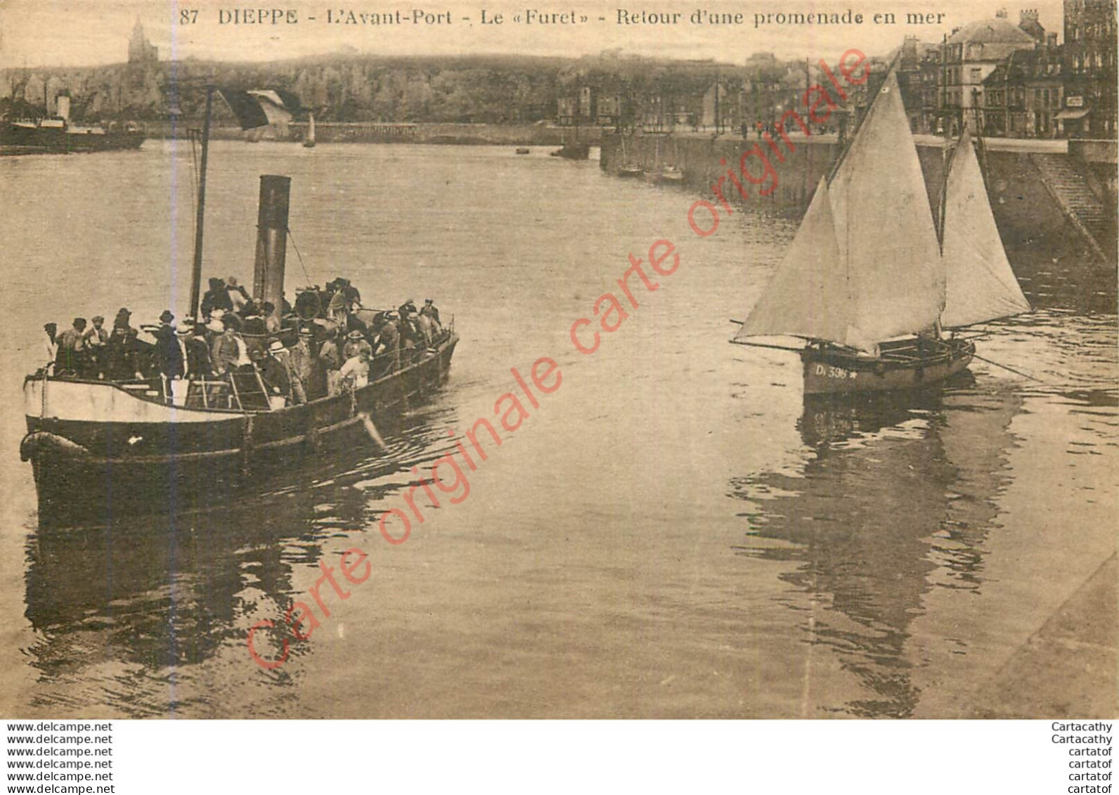 76.  DIEPPE .  L'Avant Port . Le FURET . Retour D'un Promenade En Mer . - Dieppe