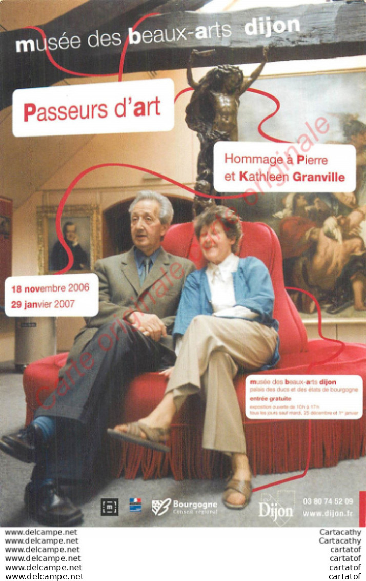 Musée Des Beaux Arts De DIJON . Hommage à Pierre Et Katleen Granville ... - Advertising