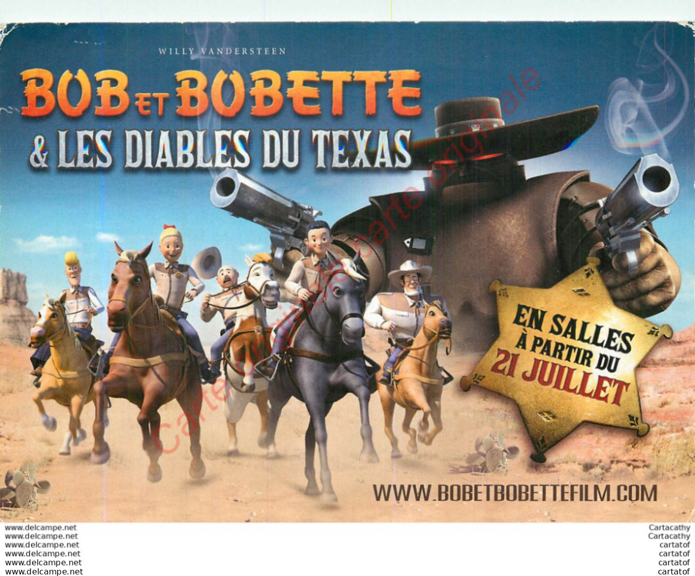 Carte Publicitaire . BOB Et BOBETTE & LES DIABLE DU TEXAS .  Film . - Advertising