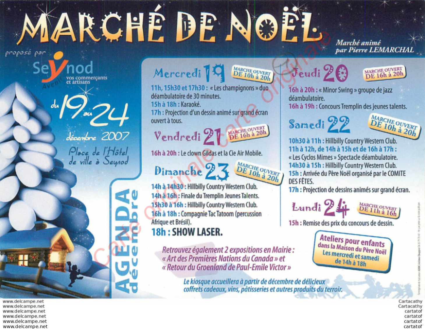 Carte Publicitaire . MARCHE DE NOEL SEYNOD ... - Reclame