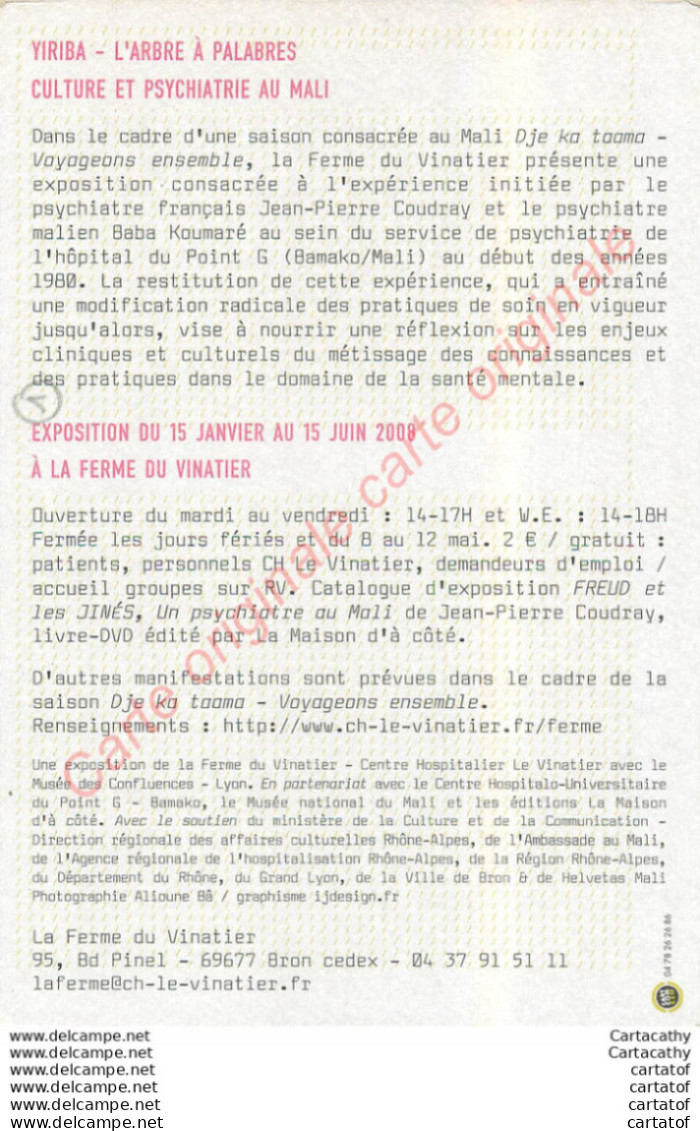 Carte Publicitaire .  YIRIBA  L'ARBRE A PALABRES . Exposition . - Advertising