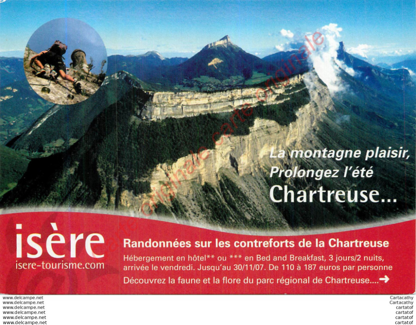 Carte Publicitaire .  ISERE TOURISME .  CHARTREUSE ... - Advertising