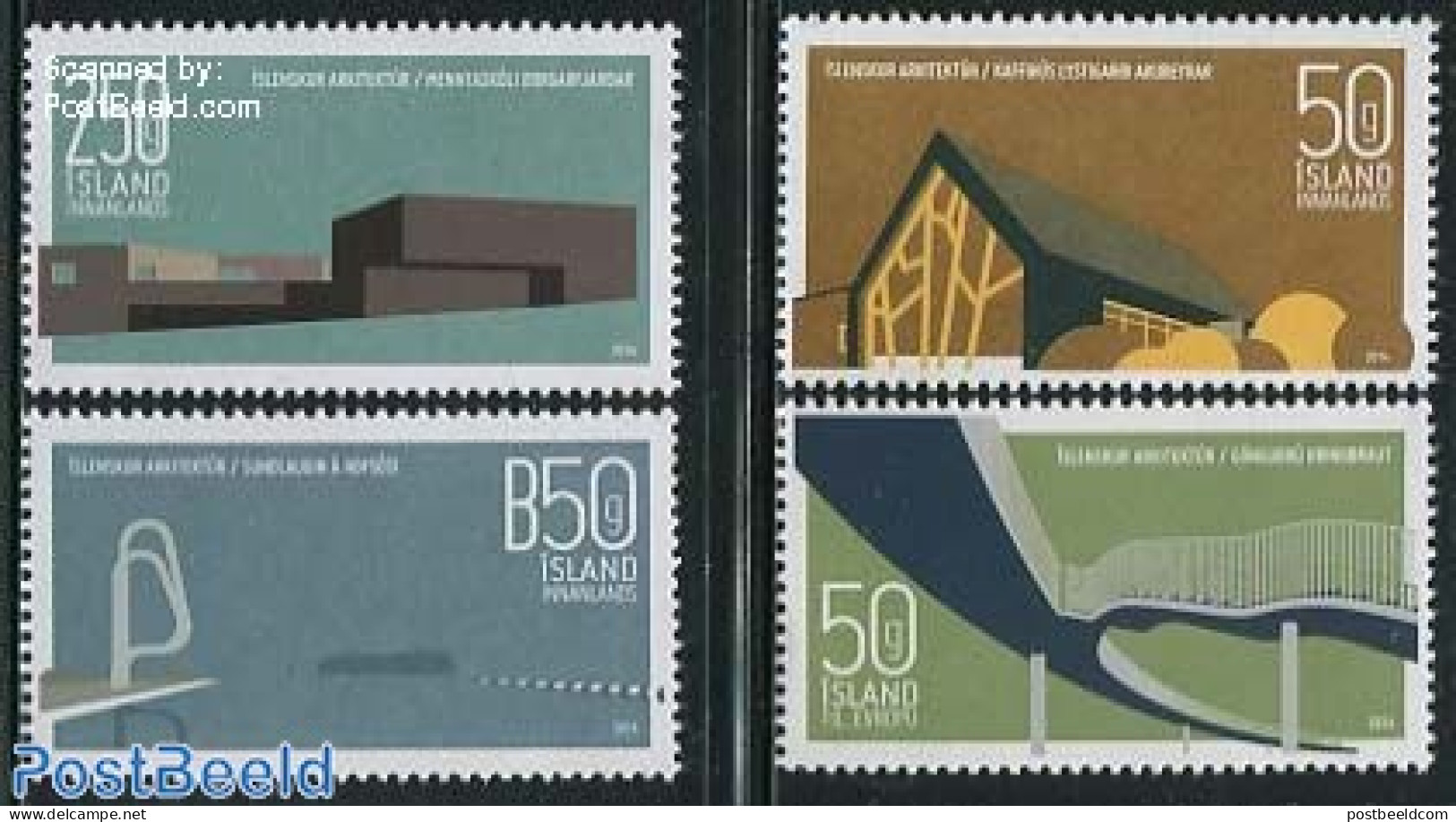 Iceland 2014 Design, Architecture 4v, Mint NH, Art - Industrial Design - Modern Architecture - Unused Stamps