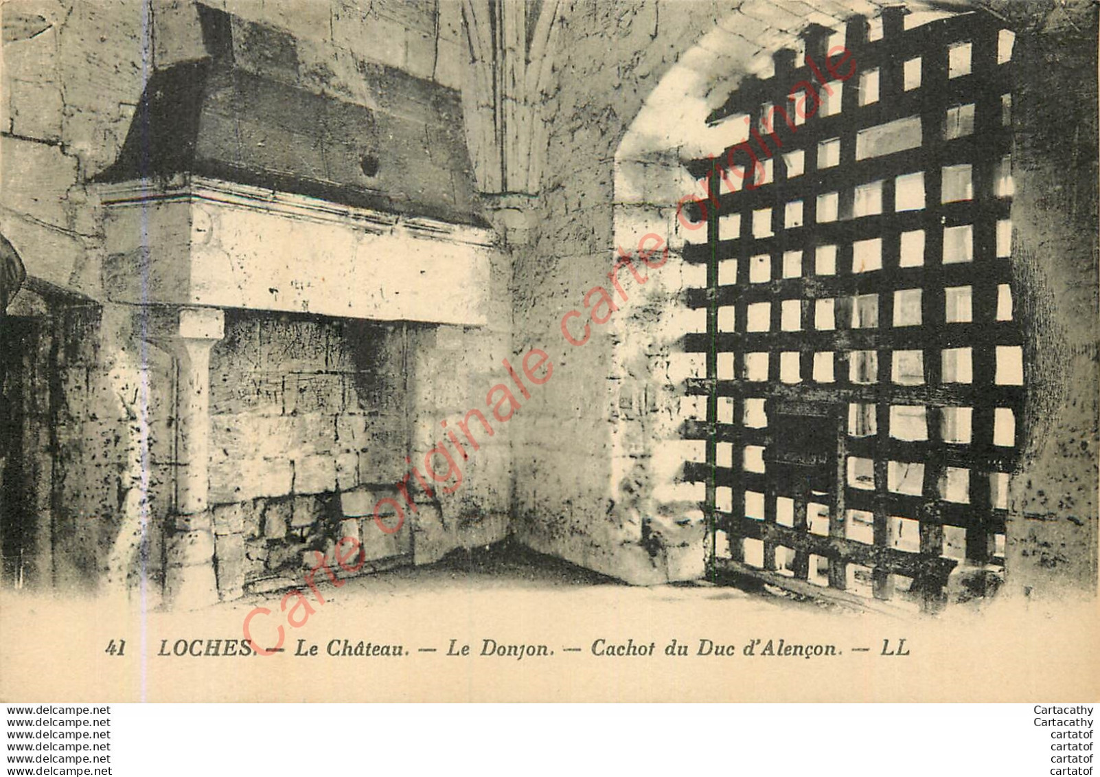 37.  LOCHES .  Le Château . Le Donjon . Cachot Du Duc D'Alençon . - Loches