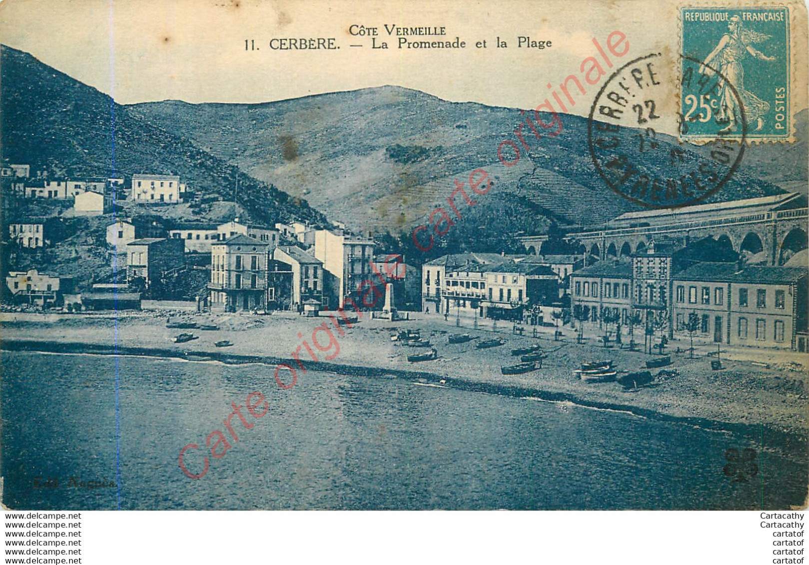 66.  CERBERE .  La Promenade Et La Plage . COTE VERMEILLE . - Cerbere