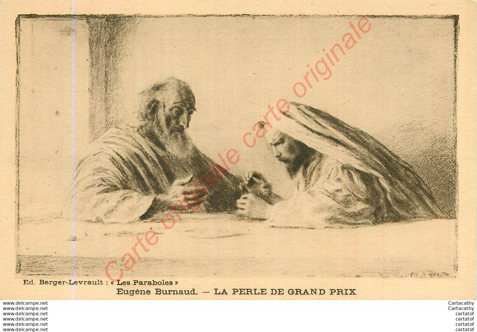 LA PERLE DE GRAND PRIX .  Eugène Burnaud .  Ed. Berger-Levrault "Les Paraboles" . - Peintures & Tableaux