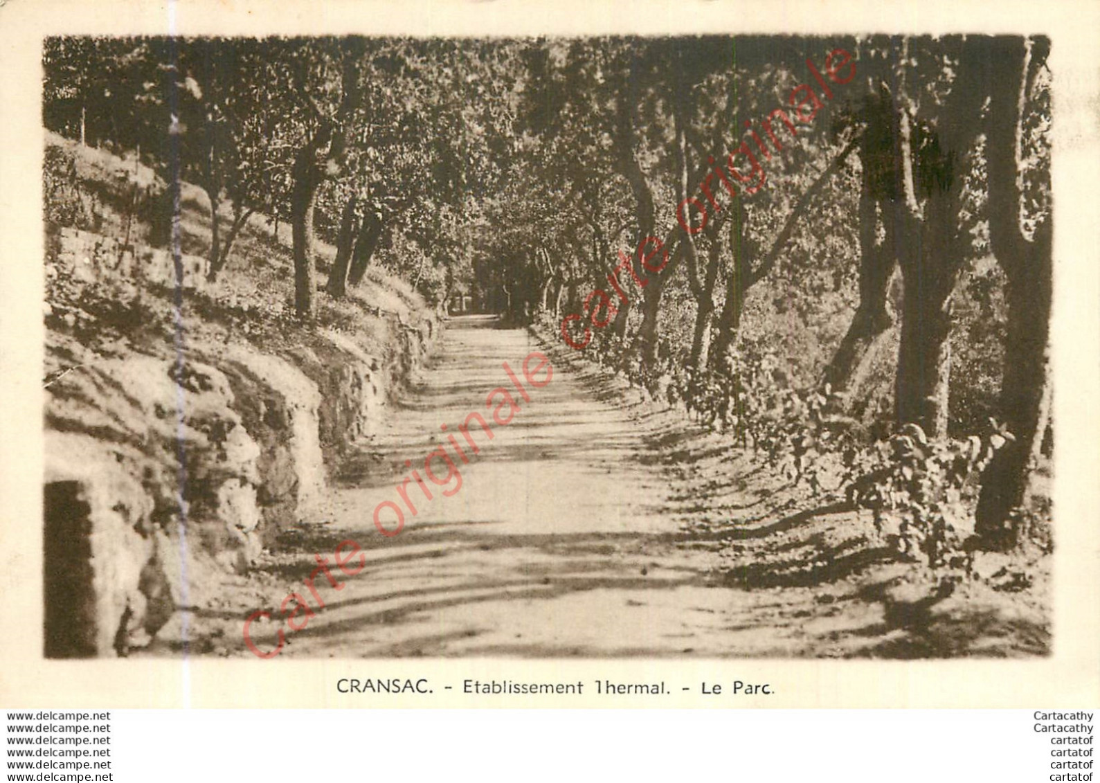 12.  CRANSAC . Etablissement Thermal .  Le Parc . - Autres & Non Classés