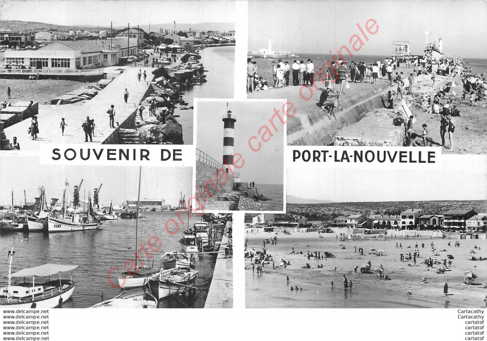 11.   Souvenir De PORT LA NOUVELLE .  CP Multivues . - Port La Nouvelle