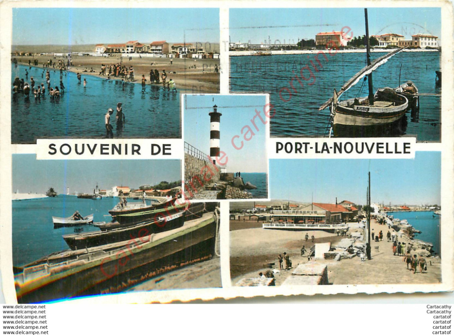 11.  Souvenir De PORT LA NOUVELLE .  CP Multivues . - Port La Nouvelle