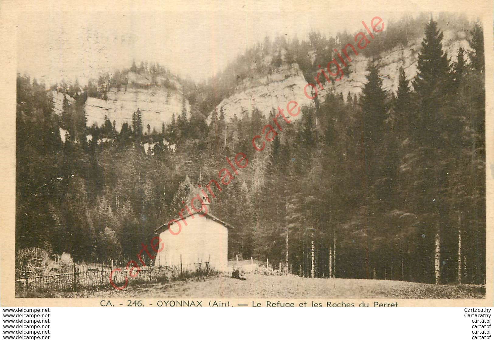 01.  OYONNAX .  Le Refuge Et Les Rochers Du Perret . - Oyonnax