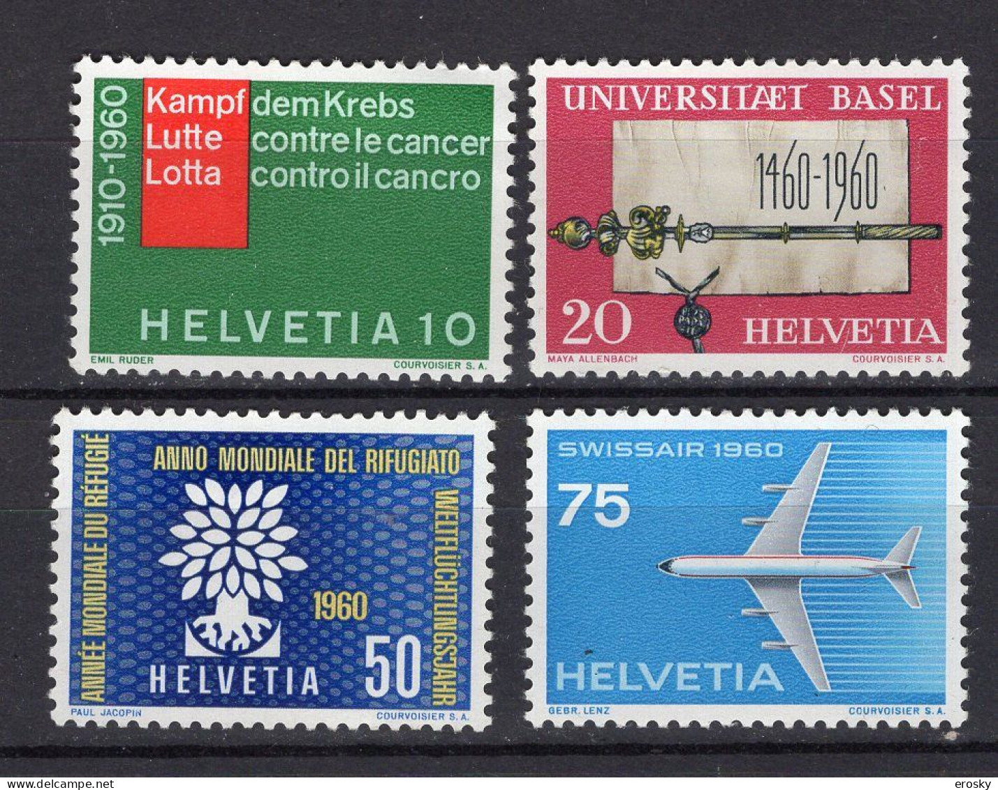 T3486 - SUISSE SWITZERLAND Yv N°639/42 * - Unused Stamps