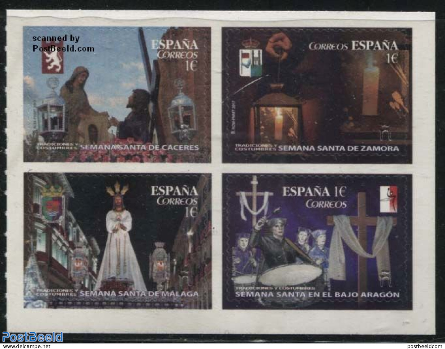 Spain 2017 Semana Santa 4v S-a, Mint NH, Religion - Various - Religion - Folklore - Art - Sculpture - Ungebraucht