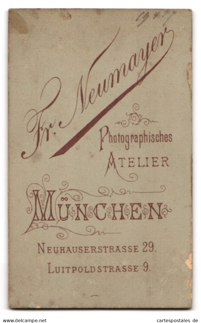 Fotografie Fr. Neumayer, München, Luitpoldstrasse 9, Theologe Mit Brille Und Mittelscheitel  - Berühmtheiten