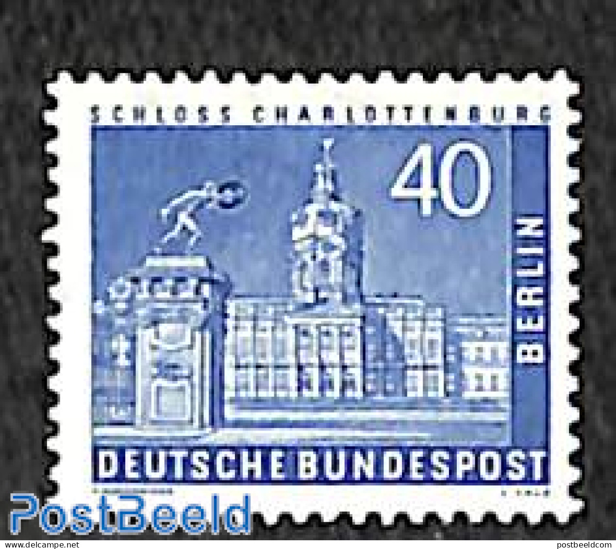 Germany, Berlin 1956 40pf, Stamp Out Of Set, Mint NH, Art - Castles & Fortifications - Ungebraucht