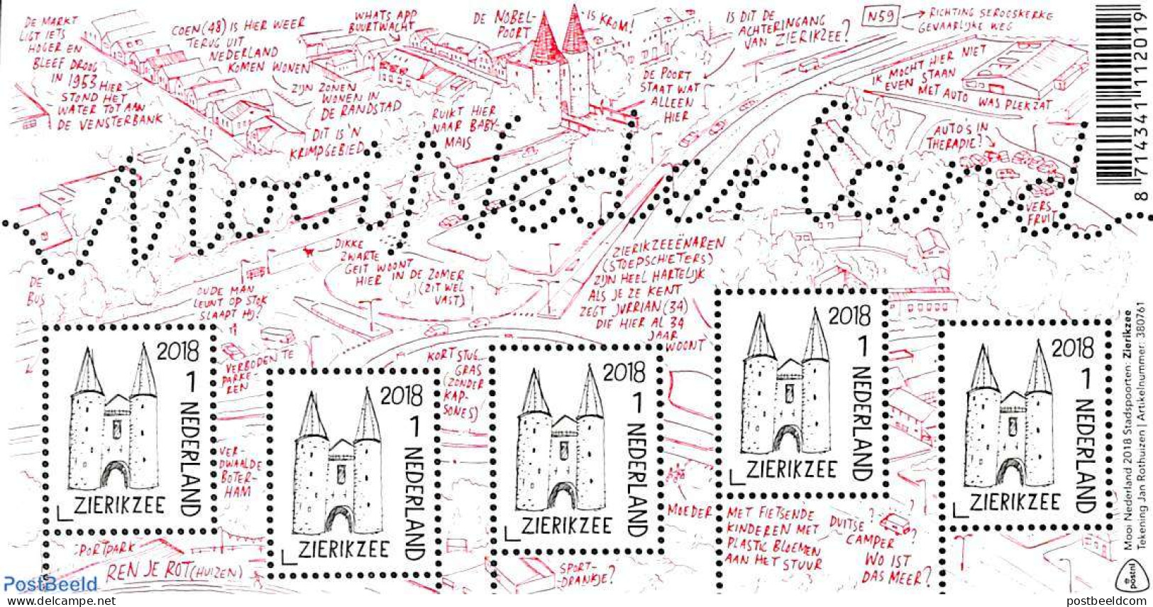 Netherlands 2018 Beautiful Netherlands, Zierikzee S/s, Mint NH - Unused Stamps