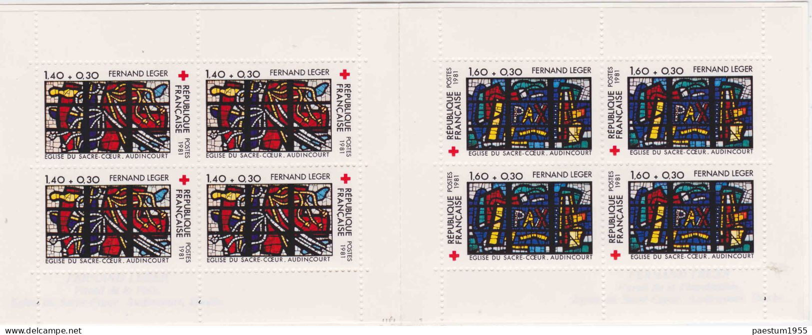 Carnet France Neuf** MNH 1981 Croix-Rouge Française N° 2030 Vitraux De Fernand LÉGER - Rode Kruis