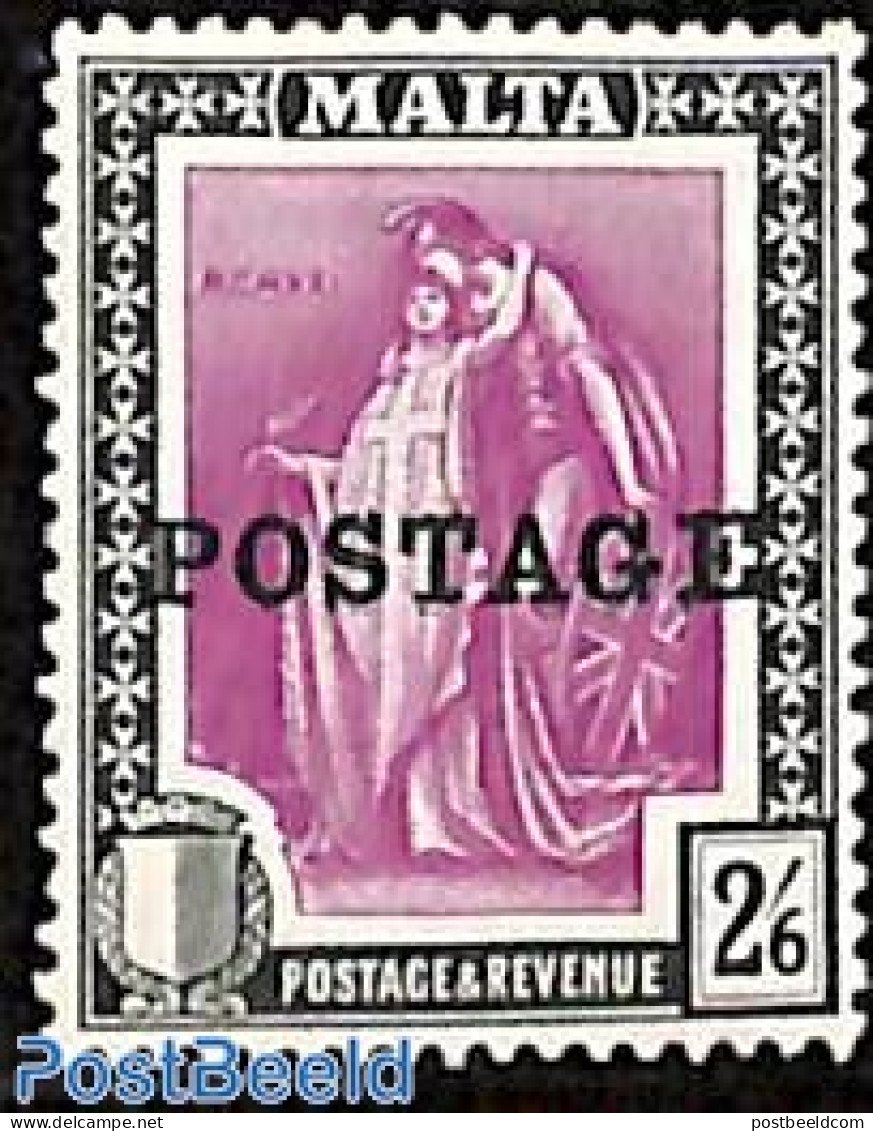 Malta 1926 2/6sh, Stamp Out Of Set, Unused (hinged) - Malta