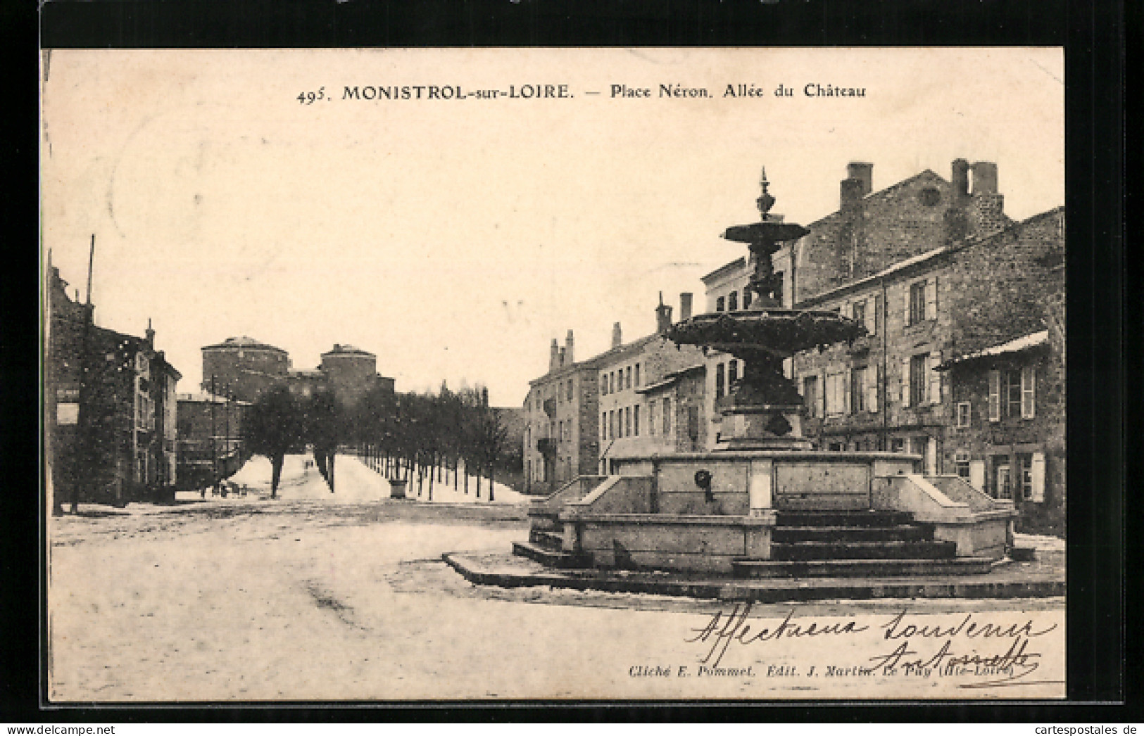 CPA Monistrol-sur-Loire, Place Néron, Allée Du Château  - Monistrol Sur Loire
