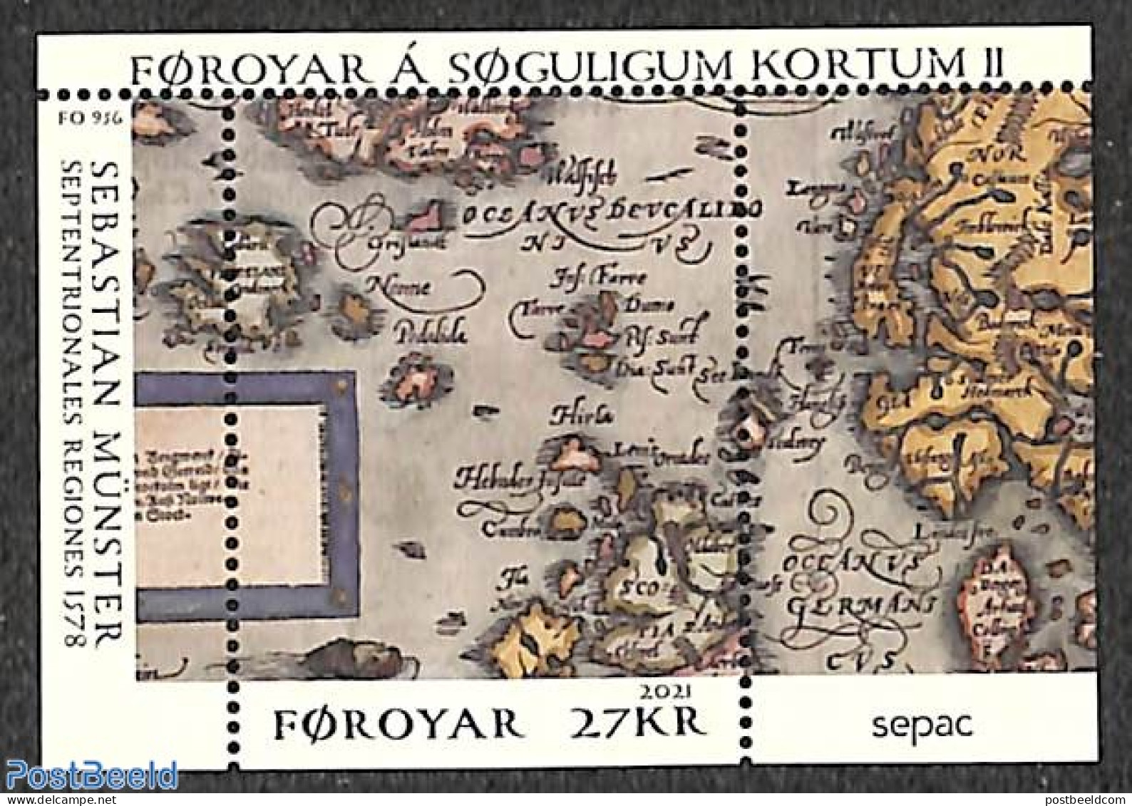 Faroe Islands 2021 SEPAC, Historical Map S/s, Mint NH, History - Various - Sepac - Maps - Geografía