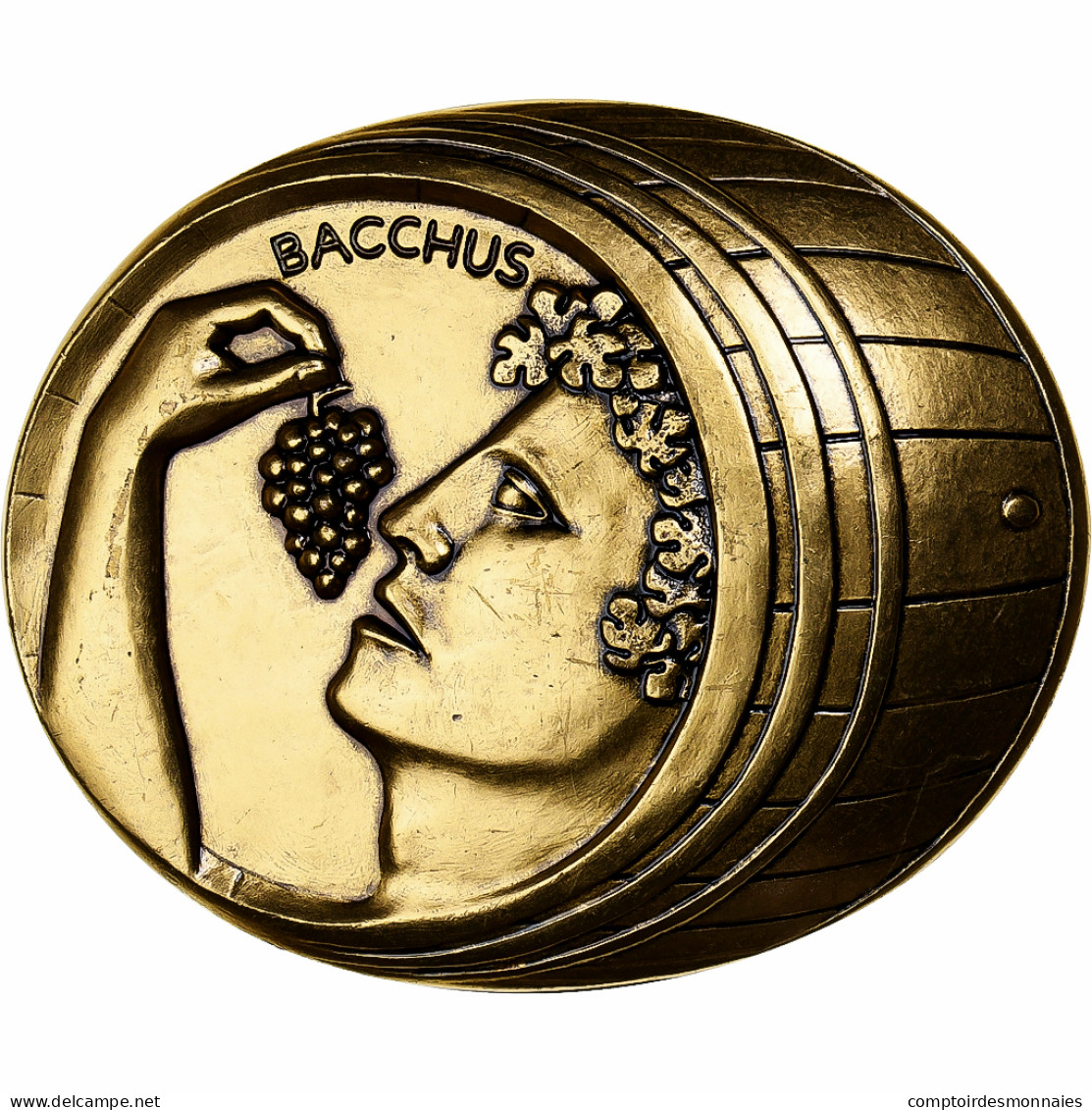 France, Médaille, Bacchus, Vignes, Bronze Florentin, Lhoste, SUP - Autres & Non Classés