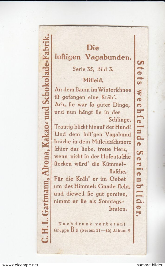 Gartmann Die Lustigen Vagabunden  Mitleid     Serie 35 #3 Von 1902 - Andere & Zonder Classificatie