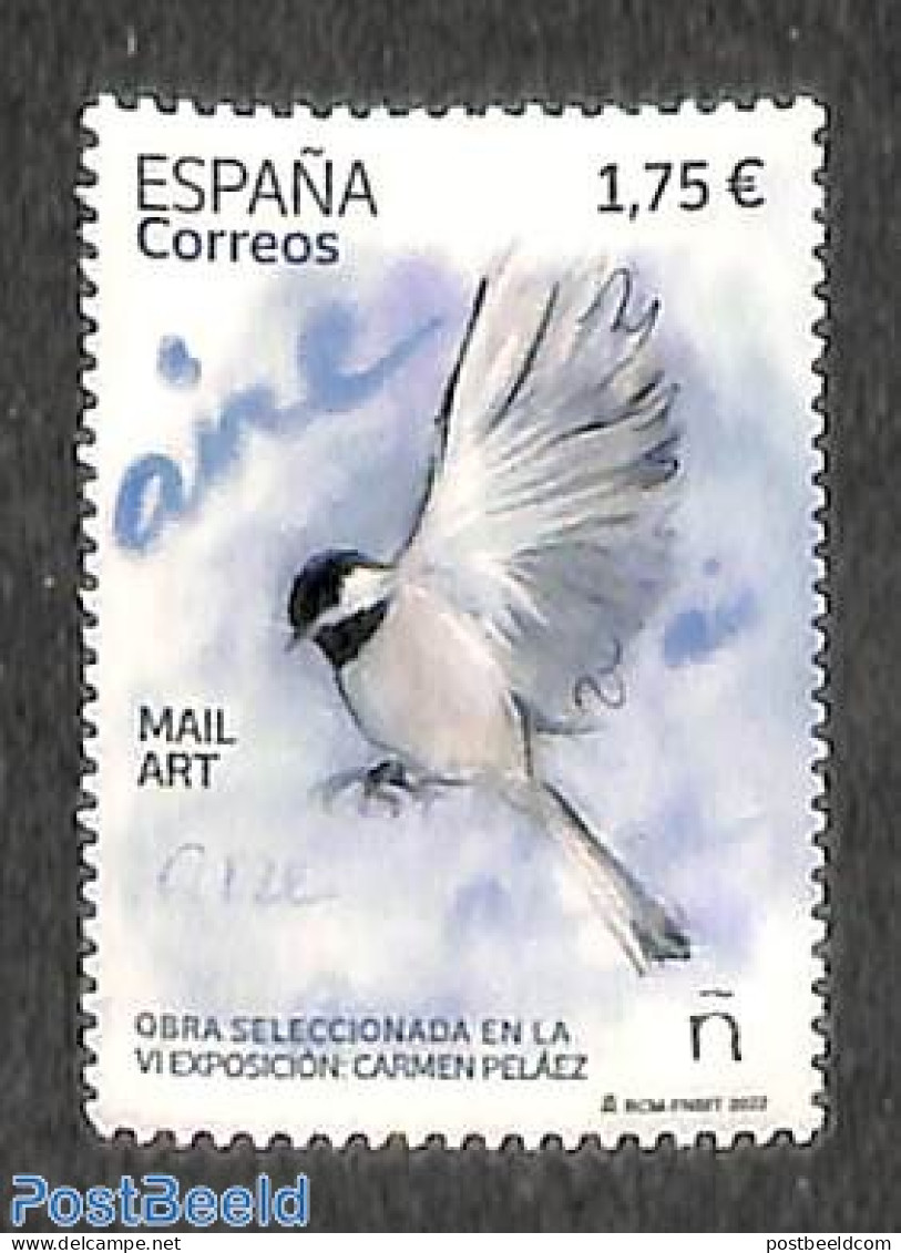 Spain 2022 Carmen Pelaz, Mail Art Painting 1v, Mint NH, Nature - Birds - Ungebraucht