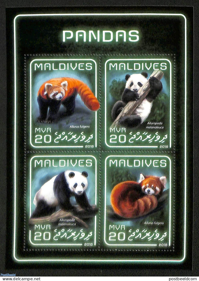 Maldives 2018 Pandas, Mint NH, Nature - Pandas - Maldives (1965-...)