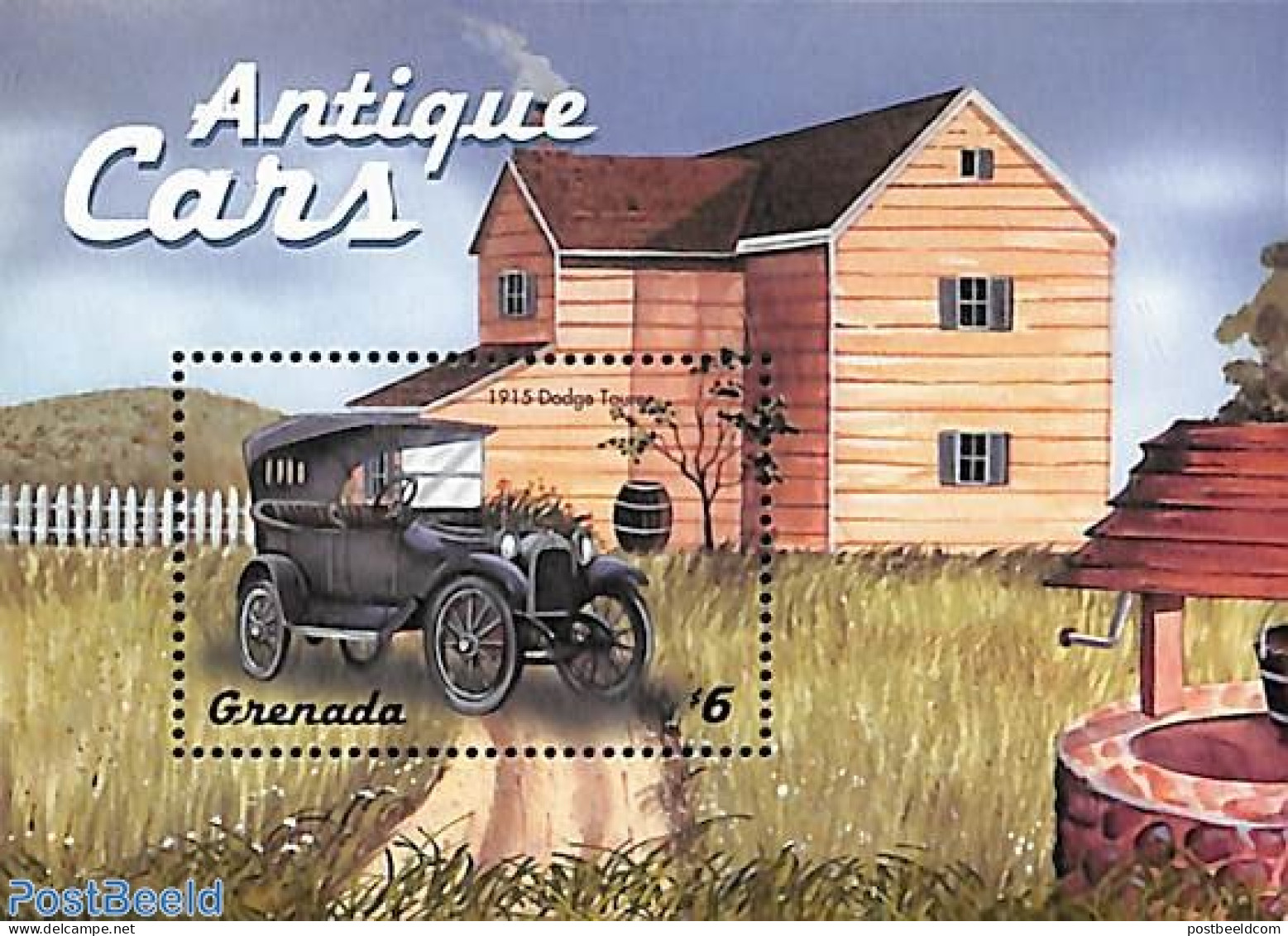 Grenada 2000 1915 Dodge Tourer S/s, Mint NH, Transport - Automobiles - Auto's