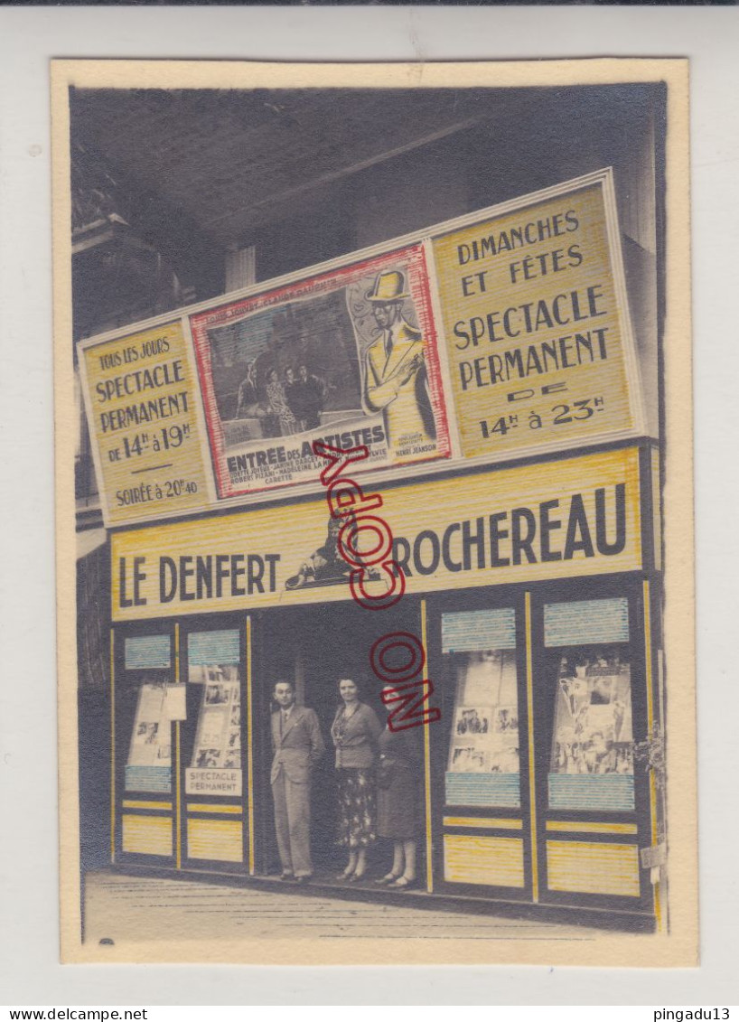 Rare Paris Devanture Cinéma Le Denfert Rochereau Aujourd'hui Chaplin Denfert * Film Entrée De Artistes - District 14