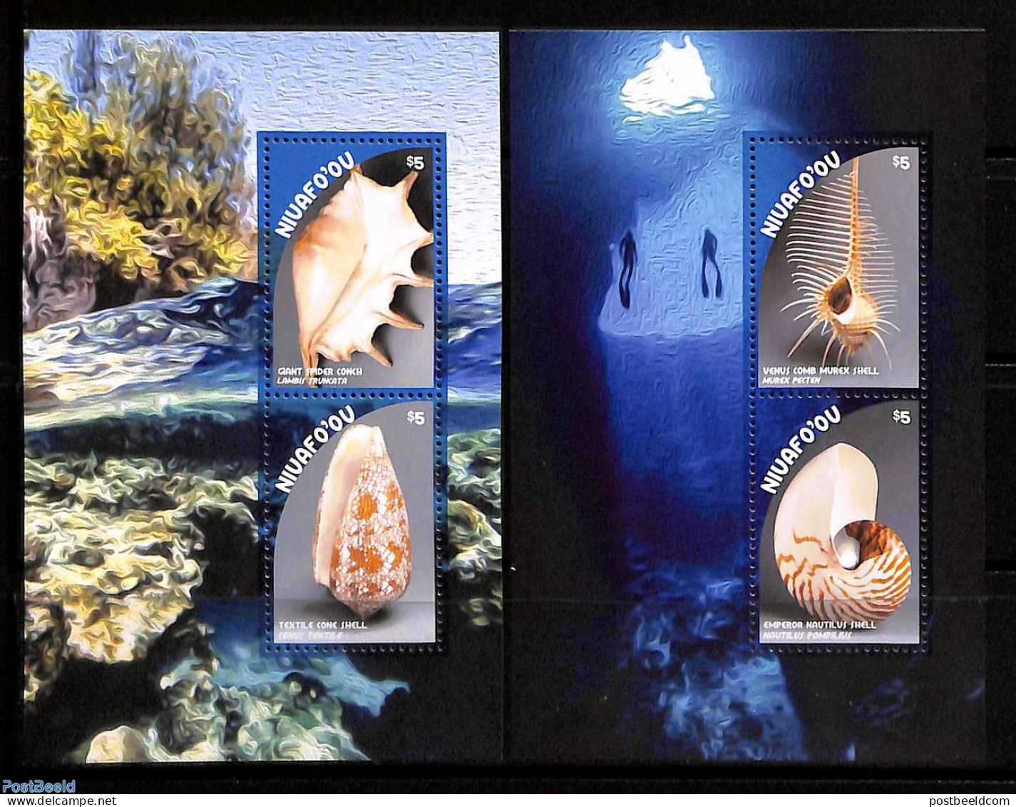 Niuafo'ou 2018 Shells 2 S/s, Mint NH, Nature - Shells & Crustaceans - Meereswelt