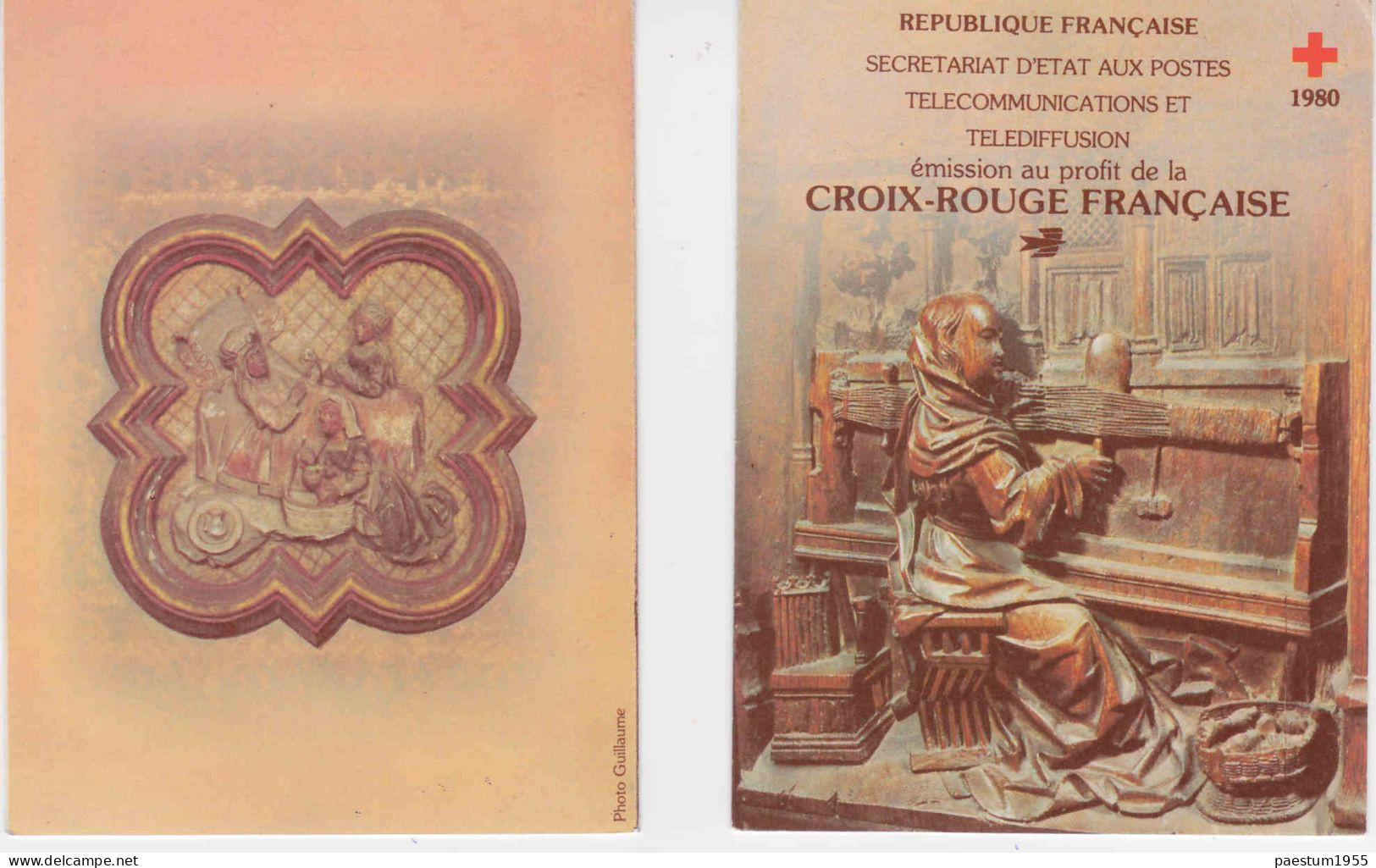 Carnet France Neuf** MNH 1980 Croix-Rouge Française N° 2029 STALLES De La Cathédrale D'AMIENS - Croce Rossa