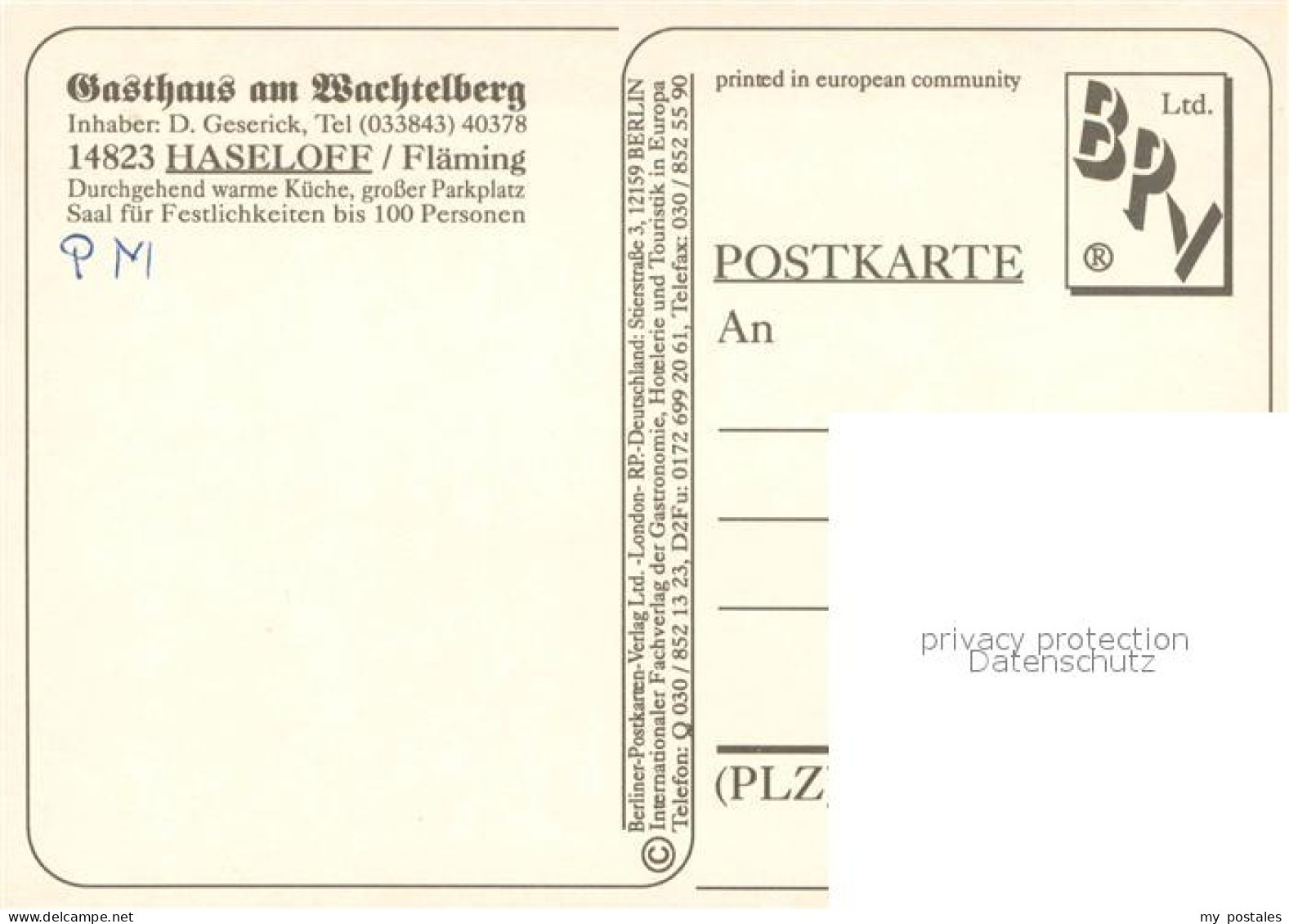 73616520 Haseloff Gasthaus Am Wachtelberg Gastraeume Park Haseloff - Other & Unclassified